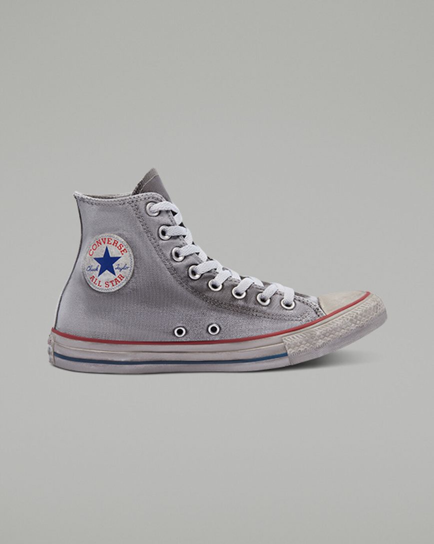 Zapatillas Altas Converse Chuck Taylor All Star Canvas Smoke Mujer Gris Blancas | PE 0248WL